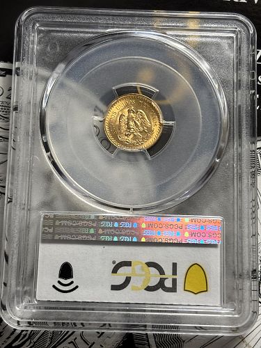1945 KM-463 Miguel Hidalgo Mexico 2 1/2 Peso Gold Coin PCGS MS67