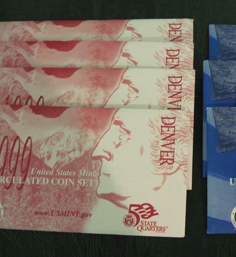 1999 Denver and Philadelphia Uncirculated Sets (two envelopes of 9 coins each)