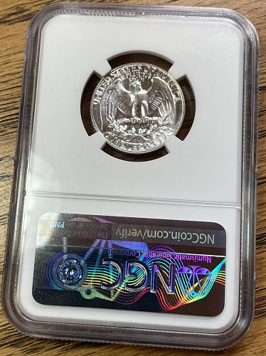 1955 Washington quarter graded PF67