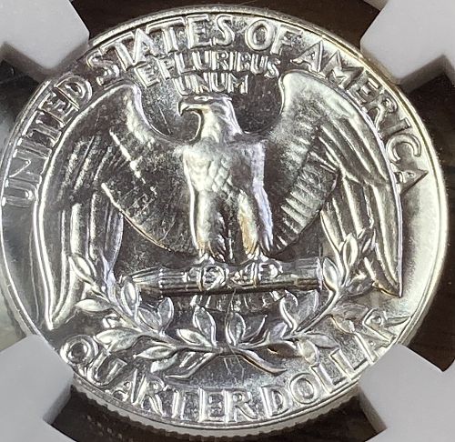 1955 Washington quarter graded PF67