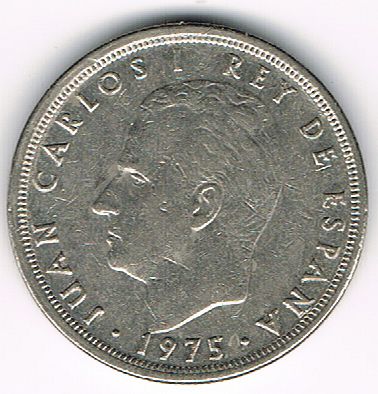 5 Pesetas - Juan Carlos I, Spain, 1975 (1976)