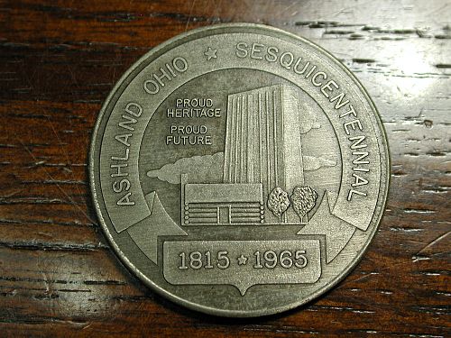 1965 Ashland, Ohio Sesquicentennial token NICE !