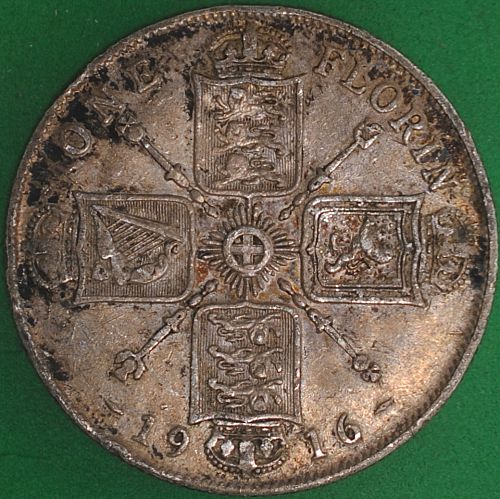 1916 Great Britain Florin VF+