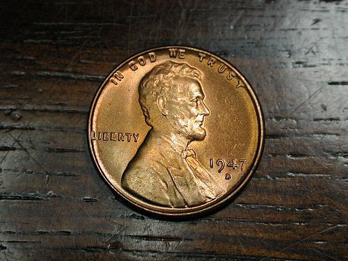 1947d Lincoln Wheat Penny Cent NICE !