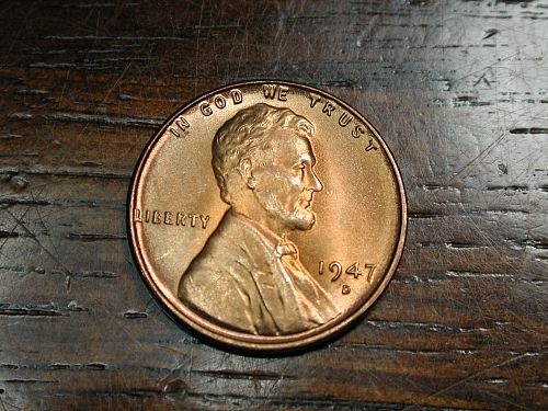 1947d Lincoln Wheat Penny Cent NICE !