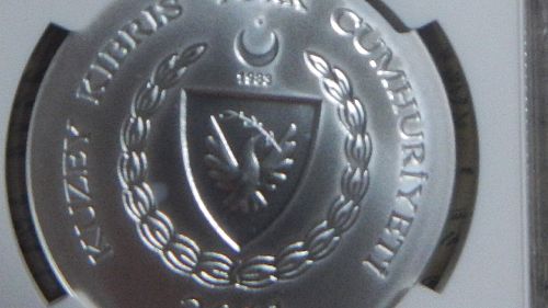2011 NORTH CYPRUS SULTAN II SELIMHAN SILVER 20L NGC MS- 69