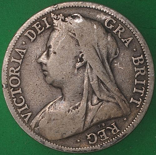 1898 Great Britain 1/2 Crown VG
