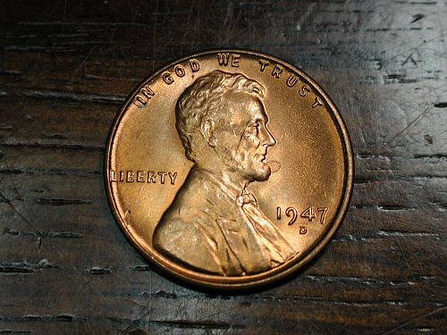 1947d Lincoln Wheat Penny Cent NICE !
