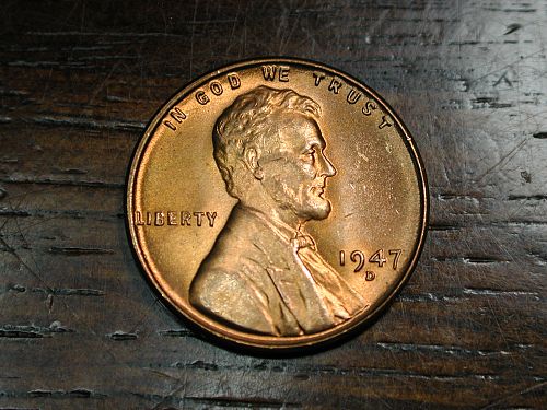 1947d Lincoln Wheat Penny Cent NICE !