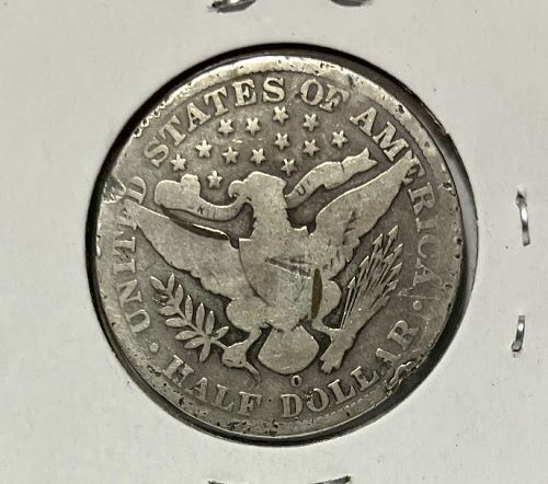 1904 O Barber half dollar