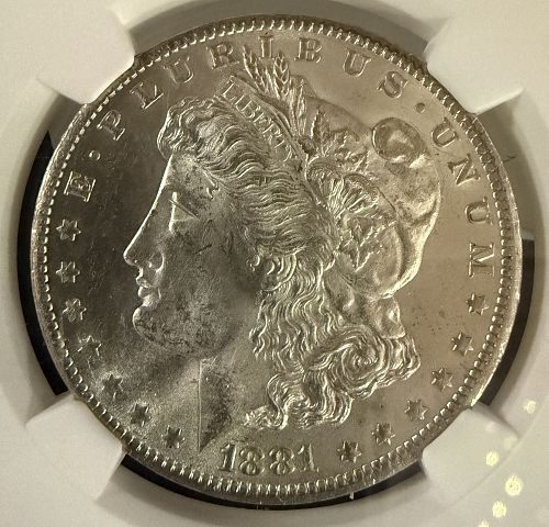 1881-CC Morgan Silver Dollar, MS63 NGC (10626)