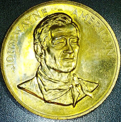 JOHN WAYNE American Actor United States Mint 1979 Bronze Medal