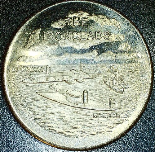 The Ironclads Commemorative 1 3/8" wide Civil War Naval Battle Monitor Merrimac