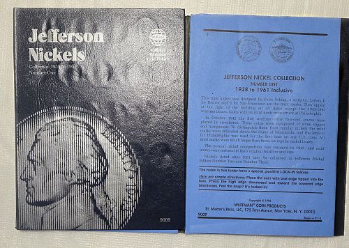 Jefferson Nickel Collection 1938-1961 – Whitman Folder –36 Coin Partial Set– No Si