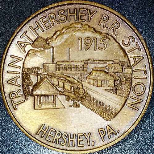 1972 Hershey Coin Club PA Cadillac & Train Medal