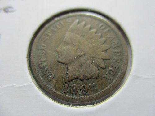 1897  Indian Head Cent.  Item: 1 I97-19.