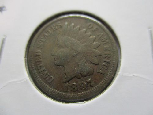 1897  Indian Head Cent.  Item: 1 I97-18.