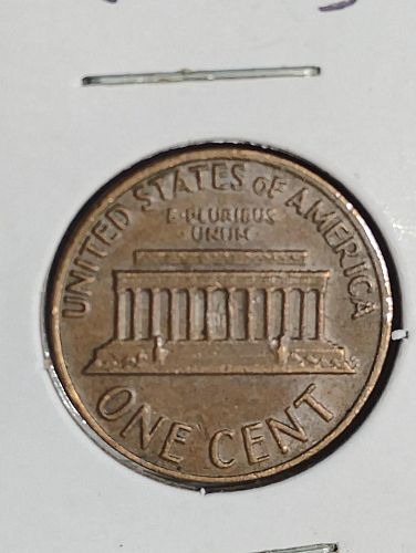 1969 LINCOLN MEMORIAL CENT XF-40 BN FLOATING ROOF REVERSE / ROTATED DIE ERROR COIN