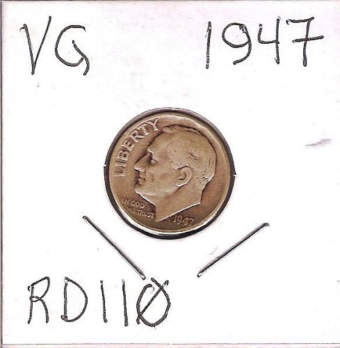 1947 Roosevelt Dime 110