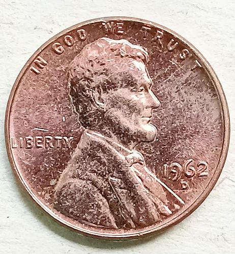 1962 D Lincoln Memorial Cent Cent • RD • BU+  *ha6111
