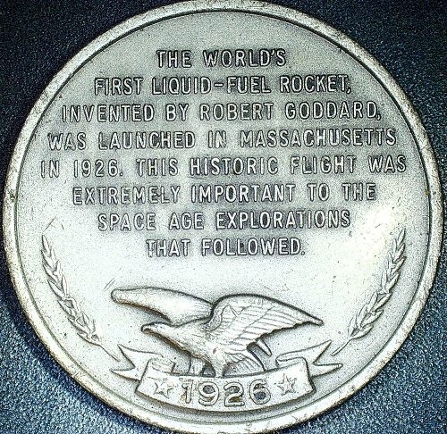 1926 First Rocket Flight - Danbury Mint Silver Medal 35.2 gr 40mm