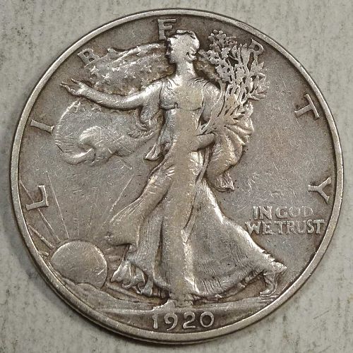 1920-S Walking Liberty Half Dollar, Choice Very Fine, Better Date     0828-09
