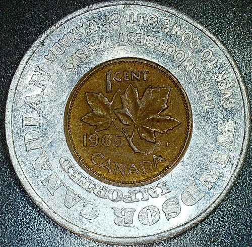 1965 "Windsor, Canada Imported Whiskey" Good Luck Token