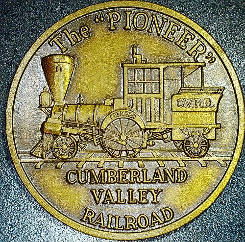 1970 Shippensburg PA Coin Club  "The Pioneer Railroad" Cumberland Valley Medal