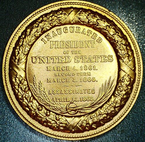 Abraham Lincoln Inaugurated President Series US Mint Bronze Medal 34mm