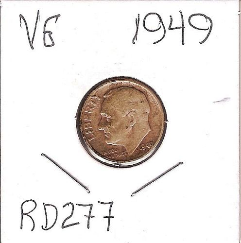 1949 Roosevelt Dime 277