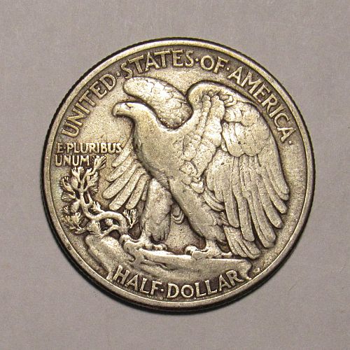 1945 P Walking Liberty Half Dollar in circulated condition