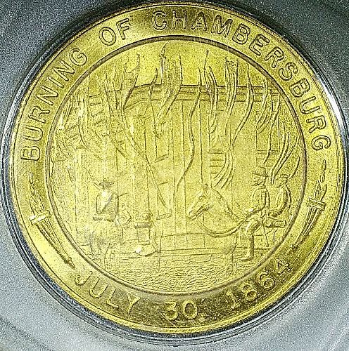 1964 Civil War Centennial - Burning of Chambersburg Medal Token