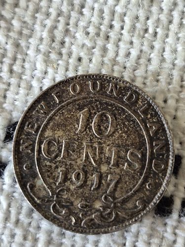 1917 C Newfoundland 10 Cent Coin