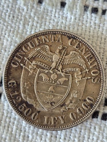 1934 Colombia 50 Centavos