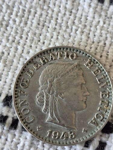 1943 Switzerland 20 Rappen
