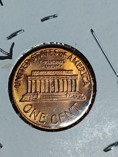 1969-D LINCOLN MEMORIAL CENT MS-65 RED REV. DIE TRAILS OBV. DIE CRACKS ERROR COIN