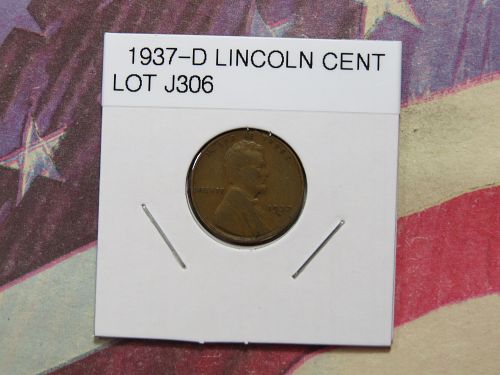 1937-D  LINCOLN WHEAT CENT - (COMBINED SHIPPING) LOT J306
