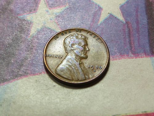 1936-D  LINCOLN WHEAT CENT - (COMBINED SHIPPING) LOT 0820*