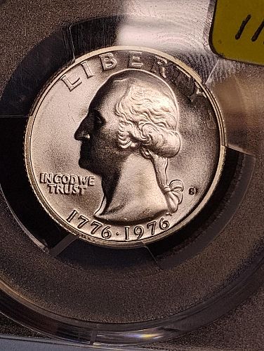 1976-S WASHINGTON QUARTER MS-68 40% SILVER PCGS THE PRESIDENTIAL SERIES HOLDER