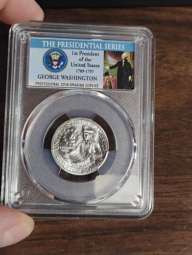 1976-S WASHINGTON QUARTER MS-68 40% SILVER PCGS THE PRESIDENTIAL SERIES HOLDER