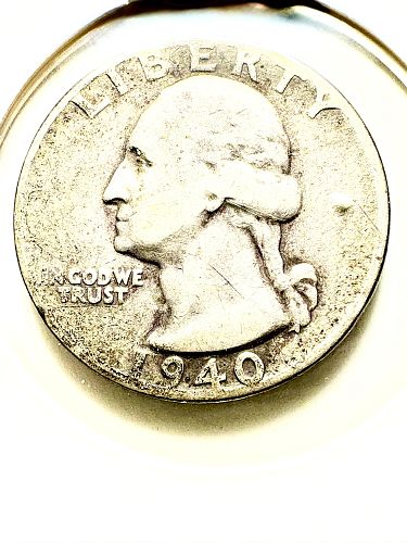 1940-P Washington Quarter Very Good 90% Silver