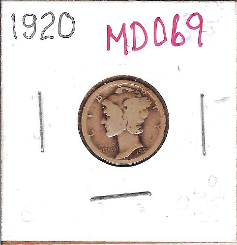 1920 Winged Liberty Dime MD069