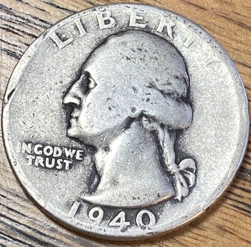 1940 Washington quarter in GOOD condition