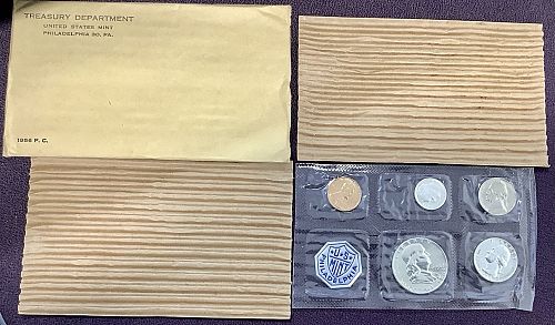 1956 US Mint Proof Set with OGP Original Gold Envelope