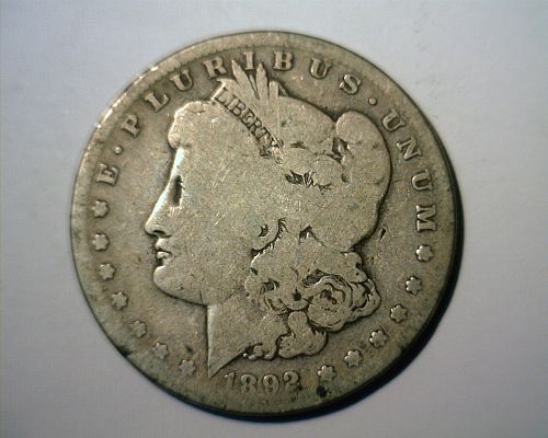 1892 S   SILVER  MORGAN  DOLLAR  CIRCULATED   NICE LOOKING COIN!!!