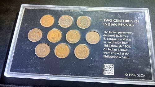 Two Centuries of Indian Head Cents 10 Coins