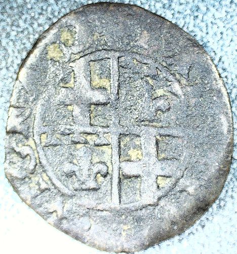 MALTA 1602-1622 Order of Hospitaller Copper Currency Scudo 3 Piccioli  KM#8
