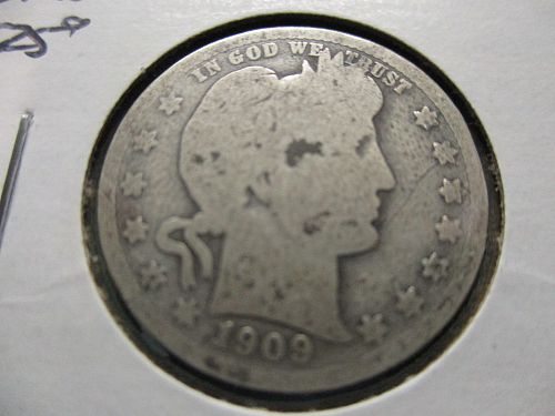 1909  AG3 Barber Quarter.  Item: 25 B09-05.