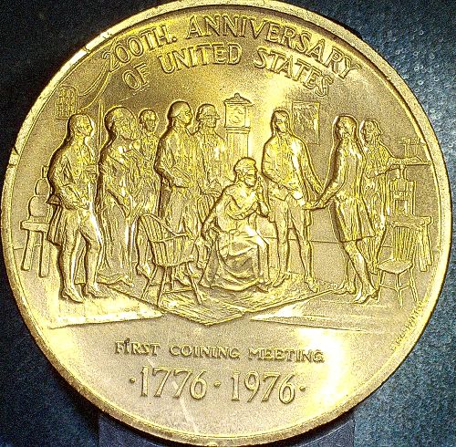 United States 200th Anniversary Of 1st Coinage Meeting Medallion~Bronze 38mm