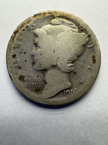 1916 S Mercury Dime